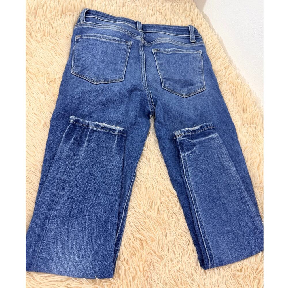 Flying Monkey High Rise Button Fly Distressed Ski… - image 3